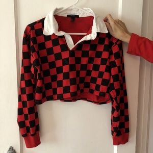 checkered black and red long sleeve!